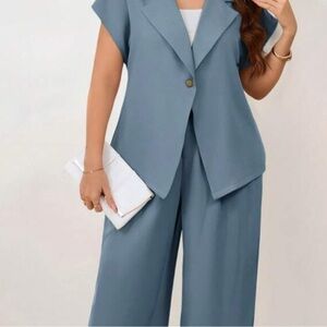 Elegant Blue Women's Set
